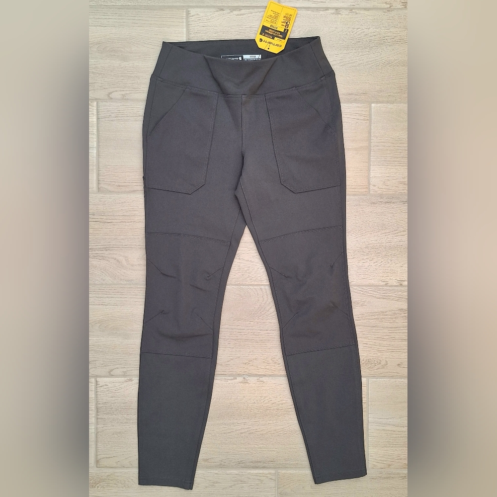 Carhartt Force Midweight Charcoal Gray Leggings With Pockets - Size Small 4/6